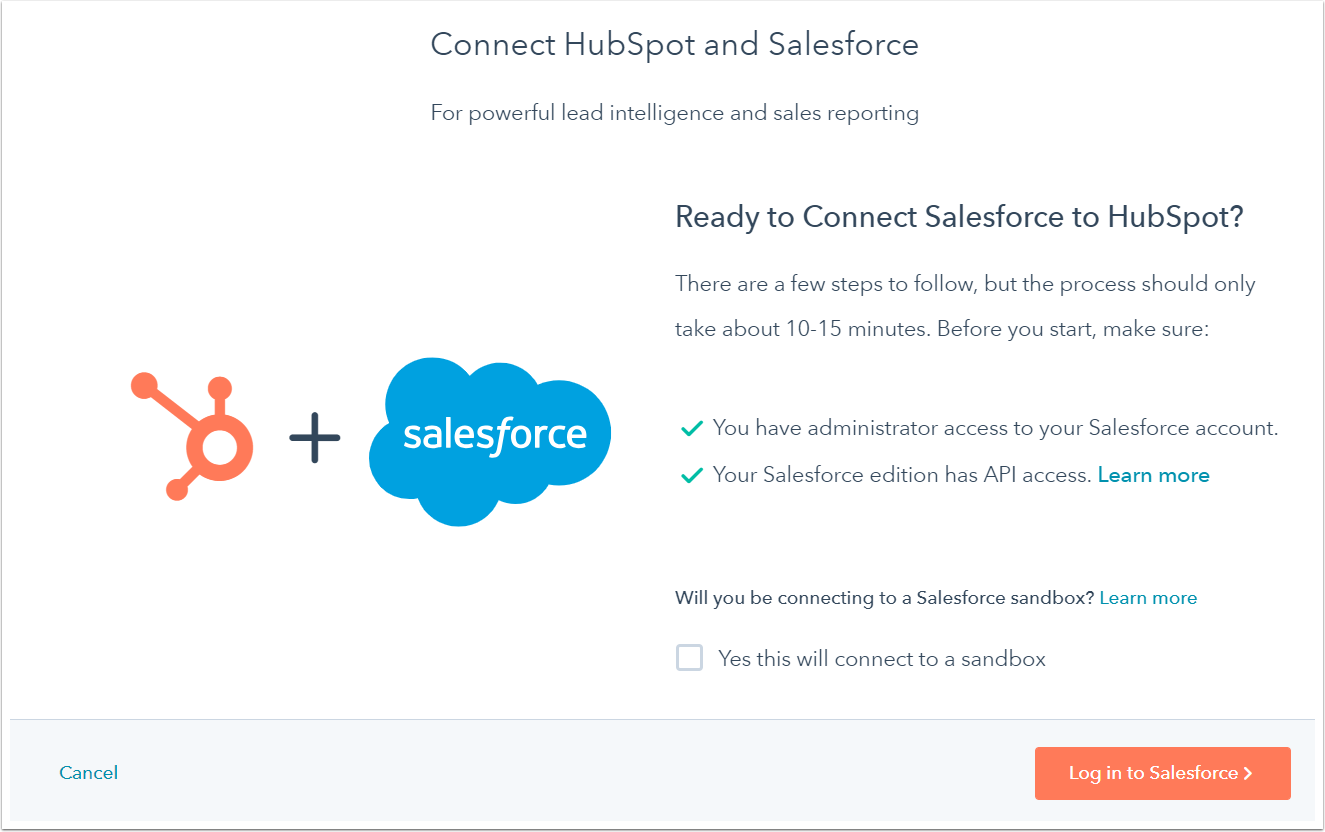 Install the HubSpot-Salesforce integration