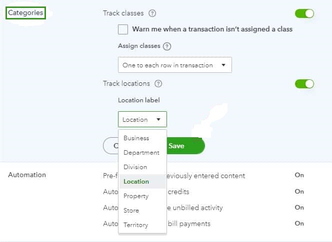 Create Categories To Allow for Detailed Reporting