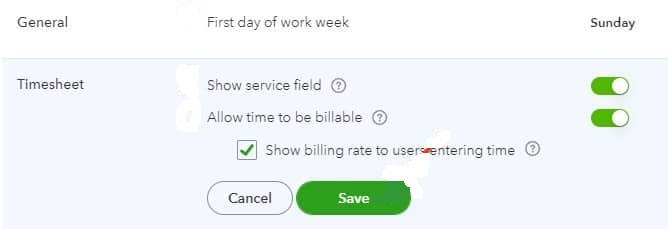 Set Time Tracking Options