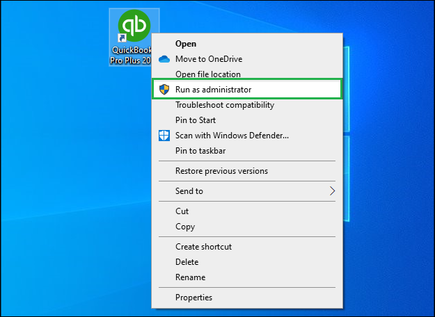 Run QuickBooks As Administrator