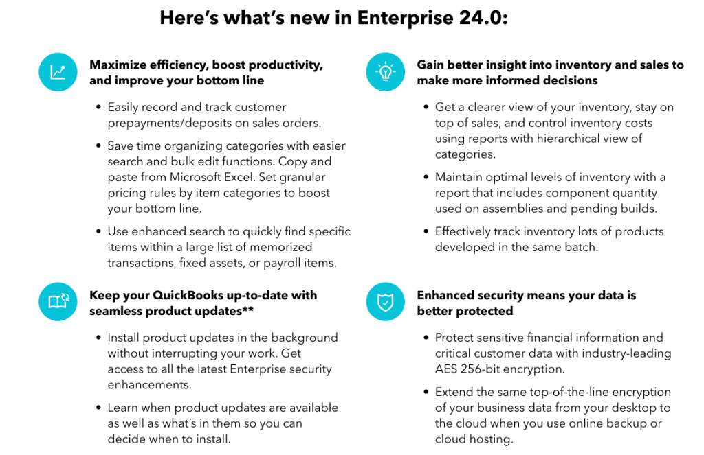 QuickBooks Desktop Enterprise 2024 (Gold, Silver, Platinum)
