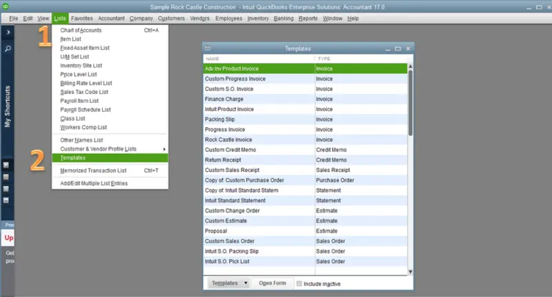 FIX Error: QuickBooks Unable To Create PDF Error 2 Make a New Template for the Form