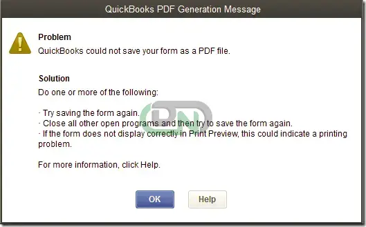 QuickBooks Save as PDF not Working