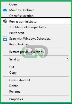 Run as Administrator in QuickBooks Screenshots dn