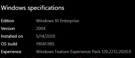 Windows 10 Version