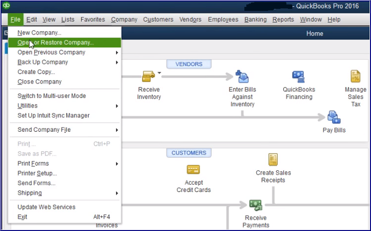 Open QBM File in QuickBooks