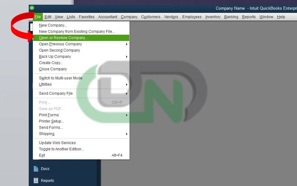 Open or Restore the Company File