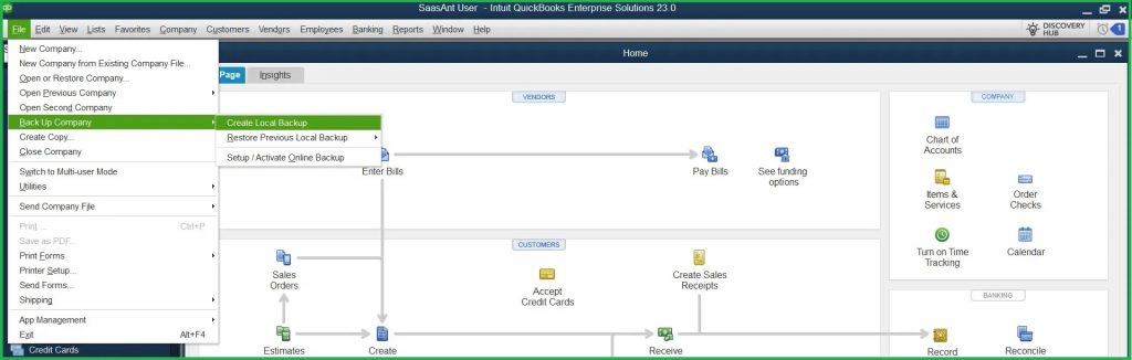 Creating a Backup of Your QuickBooks Data
