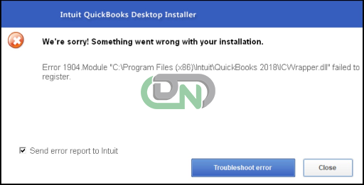 Fix QuickBooks Error 1904: icwrapper.dll Failed to Register 2 icwrapper.dll Failed to Register Error (QuickBooks Error 1904)