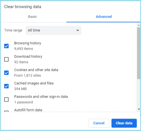 Clear Your Browser Cache and Cookies
