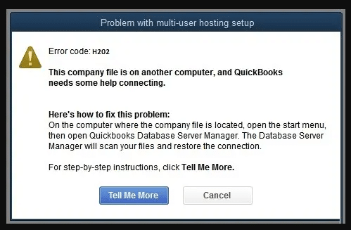 quickbooks error h202