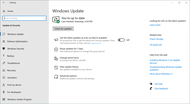 Windows 10 Update