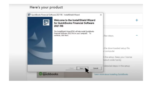 Open the downloaded quickbooks setup