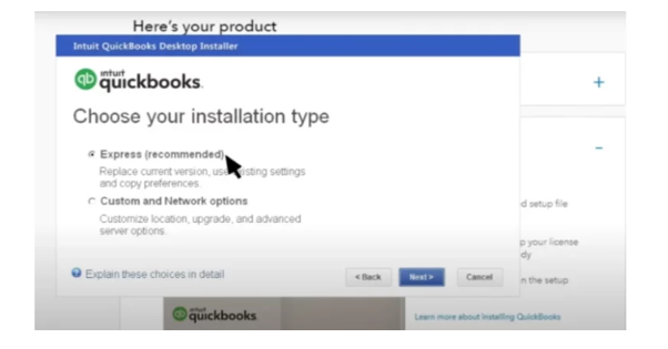 choose the installation type