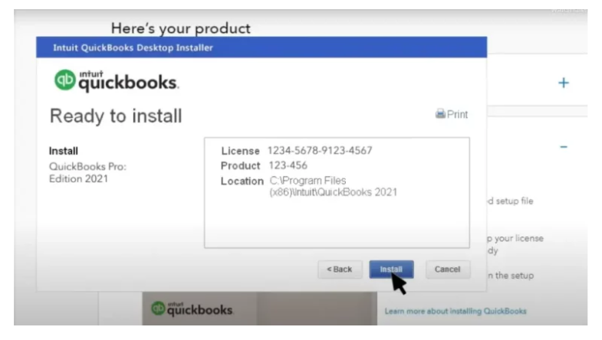 start the installation