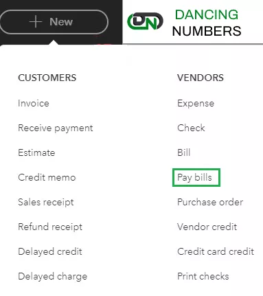 Navigate to Enter into the Bills Navigate to Enter into the Bills