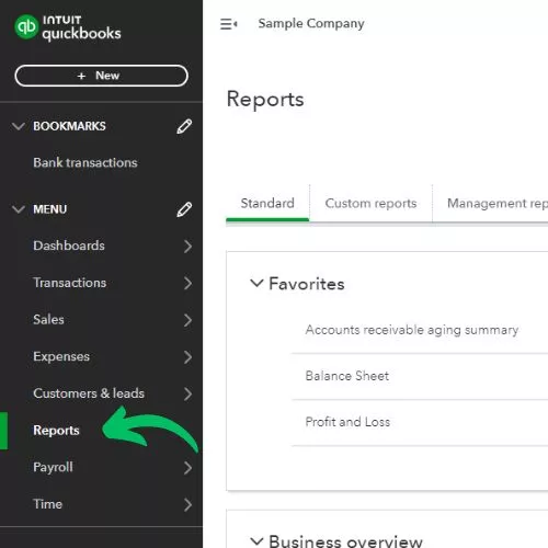 QuickBooks Online Reports: An Overview Open QuickBooks Report by using the Accountant View