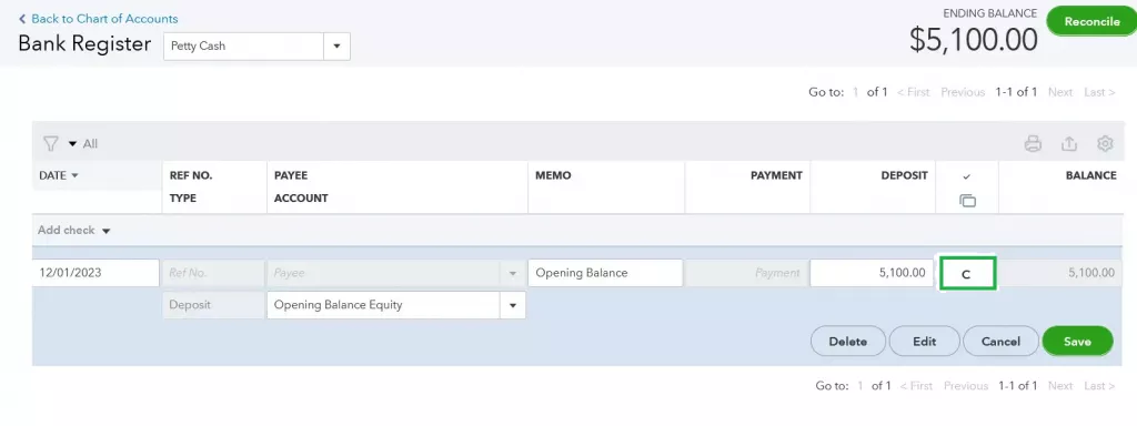Click To Undo Reconcile A Transaction
